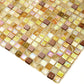 Beige and Pearl 12 x 12 Glossy Glass Mosaic Tile