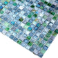 Stone Blue and Gray 12 x 12 Glossy Glass Mosaic Tile - Sample