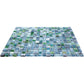 Stone Blue and Gray 12 x 12 Glossy Glass Mosaic Tile - Sample