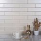 Lace White 12 x 12 Glossy Glass Mosaic Tile