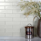 Powder White 12 x 12 Glossy Glass Mosaic Tile