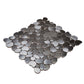 Pebble Gray 12 x 12 Polished Metal Mosaic Tile