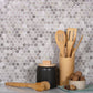 Beige 11 x 12 Polished Wooden Grey Mosaic Tile