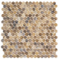 Beige 12 x 12 Glossy Glass Mosaic Tile