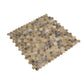 Beige 12 x 12 Glossy Glass Mosaic Tile