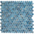 Blue 12 x 12 Glossy Glass Mosaic Tile