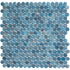 Blue 12 x 12 Glossy Glass Mosaic Tile