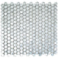 Silver 12 x 12 Glossy Glass Mosaic Tile