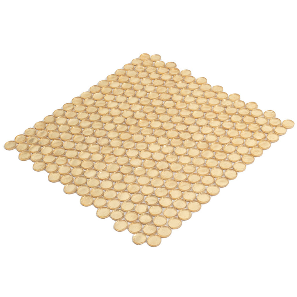 Gold 12 x 12 Glossy Glass Mosaic Tile