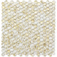 White and Gold 12 x 12 Glossy Glass Mosaic Tile