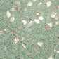Mint Green with Copper flecks 9x8 Glossy Shell, Terrazzo Hexagon Tile - Sample