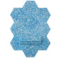 Yosemite Blue with Copper flecks 9x8 Glossy Shell, Terrazzo Hexagon Tile