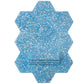 Yosemite Blue with Copper flecks 9x8 Glossy Shell, Terrazzo Hexagon Tile - Sample