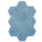 Yosemite Blue with Copper flecks 9x8 Glossy Shell, Terrazzo Hexagon Tile