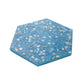 Yosemite Blue with Copper flecks 9x8 Glossy Shell, Terrazzo Hexagon Tile