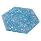 Yosemite Blue with Copper flecks 9x8 Glossy Shell, Terrazzo Hexagon Tile