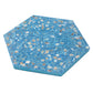 Yosemite Blue with Copper flecks 9x8 Glossy Shell, Terrazzo Hexagon Tile - Sample