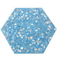 Yosemite Blue with Copper flecks 9x8 Glossy Shell, Terrazzo Hexagon Tile