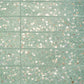 Mint Green with Copper flecks 3x12 Glossy Shell, Terrazzo Elongated Subway Tile