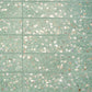 Mint Green with Copper flecks 3x12 Glossy Shell, Terrazzo Elongated Subway Tile  - Sample
