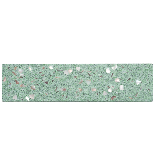 Mint Green with Copper flecks 3x12 Glossy Shell, Terrazzo Elongated Subway Tile