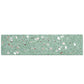 Mint Green with Copper flecks 3x12 Glossy Shell, Terrazzo Elongated Subway Tile  - Sample