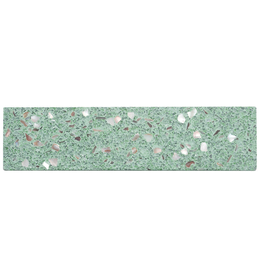 Mint Green with Copper flecks 3x12 Glossy Shell, Terrazzo Elongated Subway Tile  - Sample