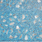Yosemite Blue with Copper flecks 3x12 Glossy Shell, Terrazzo Elongated Subway Tile  - Sample