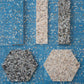 Yosemite Blue with Copper flecks 3x12 Glossy Shell, Terrazzo Elongated Subway Tile  - Sample