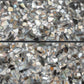 Black with Amber Pearl flecks 3x12 Glossy Shell, Terrazzo Elongated Subway Tile