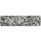 Black with Amber Pearl flecks 3x12 Glossy Shell, Terrazzo Elongated Subway Tile  - Sample