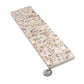 Ivory White with Copper flecks 3x12 Glossy Shell, Terrazzo Elongated Subway Tile