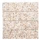 Ivory White with Copper flecks 3x12 Glossy Shell, Terrazzo Elongated Subway Tile  - Sample