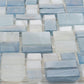 Light Blue 12 x 12 Glossy Glass Mosaic Tile