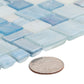 Light Blue 12 x 12 Glossy Glass Mosaic Tile