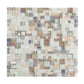 White and Beige 12 x 12 Glossy Glass Mosaic Tile