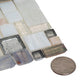 White and Beige 12 x 12 Glossy Glass Mosaic Tile