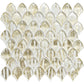 Gold and White 11 x 11 Glossy Glass Mosaic Tile