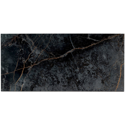 Charcoal Gray with Fiery Copper Rust 24 x 48 Matte Porcelain Large Tile - Sample