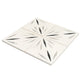 White 12x12 Honed Dolomite, Ice Grey, Ania Black Starburst Mosaic Tile  - Sample