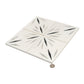 White 12x12 Honed Dolomite, Ice Grey, Ania Black Starburst Mosaic Tile  - Sample