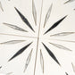 White 12x12 Honed Dolomite, Ice Grey, Ania Black Starburst Mosaic Tile  - Sample
