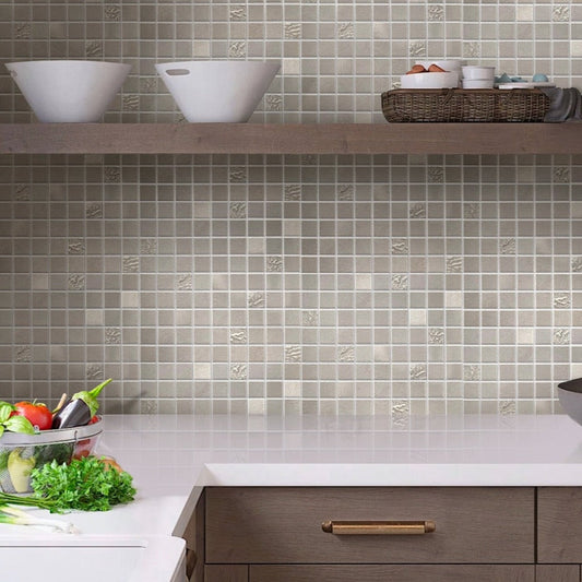 Smoke White 12 x 12 Matte Ceramic Mosaic Tile