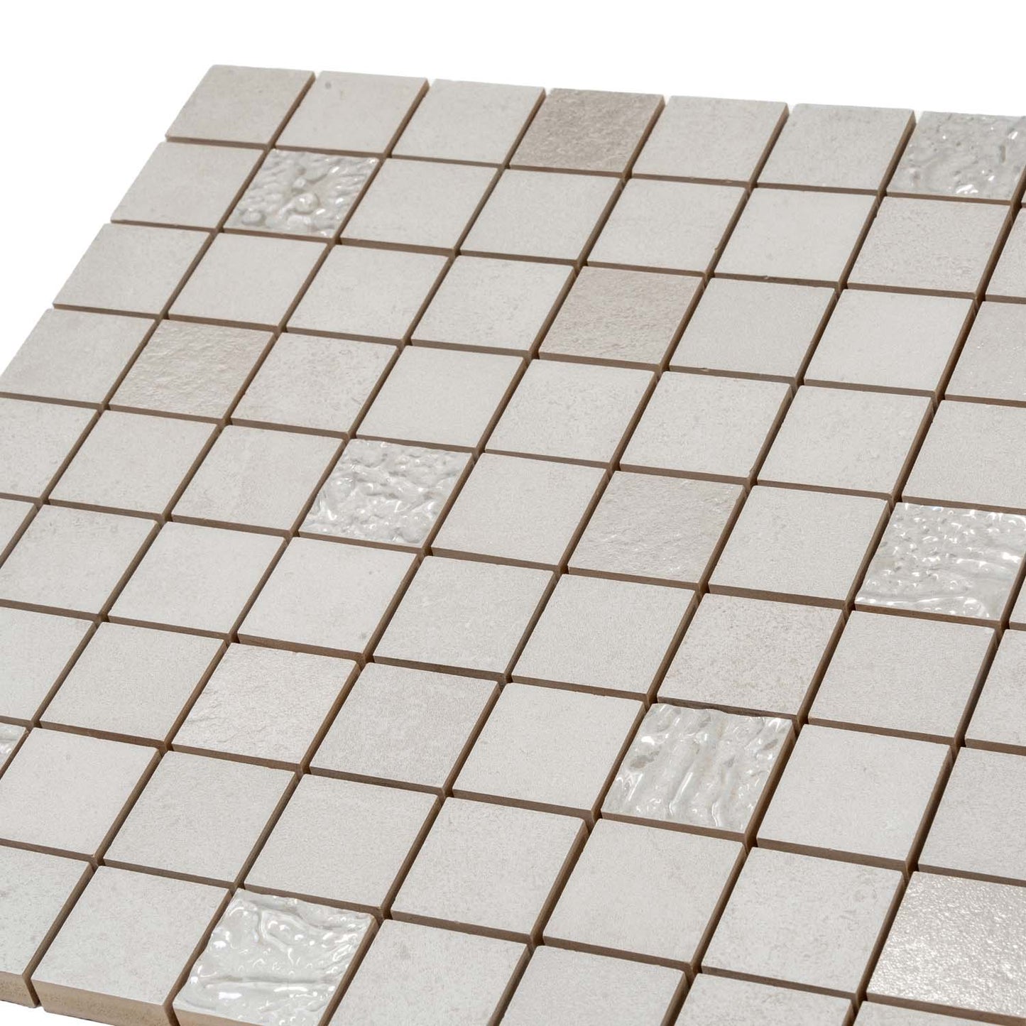 Smoke White 12 x 12 Matte Ceramic Mosaic Tile