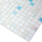 Cotton White 12 x 12 Glossy Glass Mosaic Tile