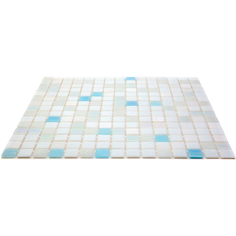 Cotton White 12 x 12 Glossy Glass Mosaic Tile