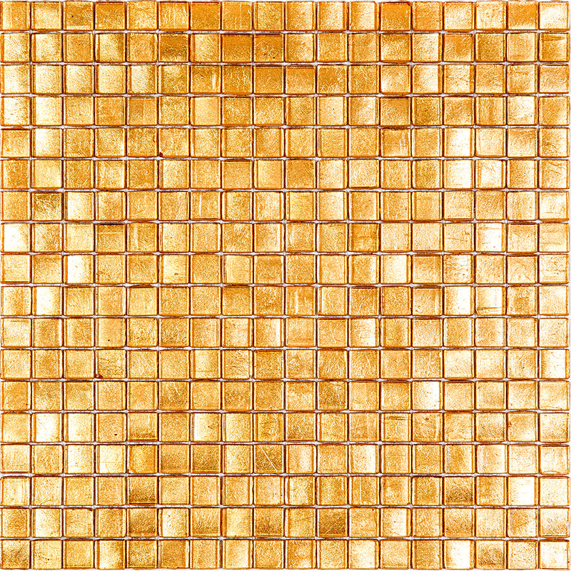 Gold Yellow 12 x 12 Glossy Glass Mosaic Tile