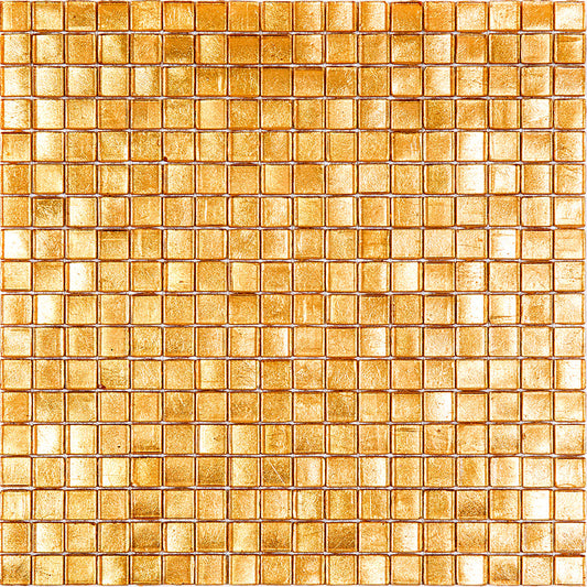 Gold Yellow 12 x 12 Glossy Glass Mosaic Tile