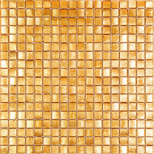 Gold Yellow 12 x 12 Glossy Glass Mosaic Tile - Sample