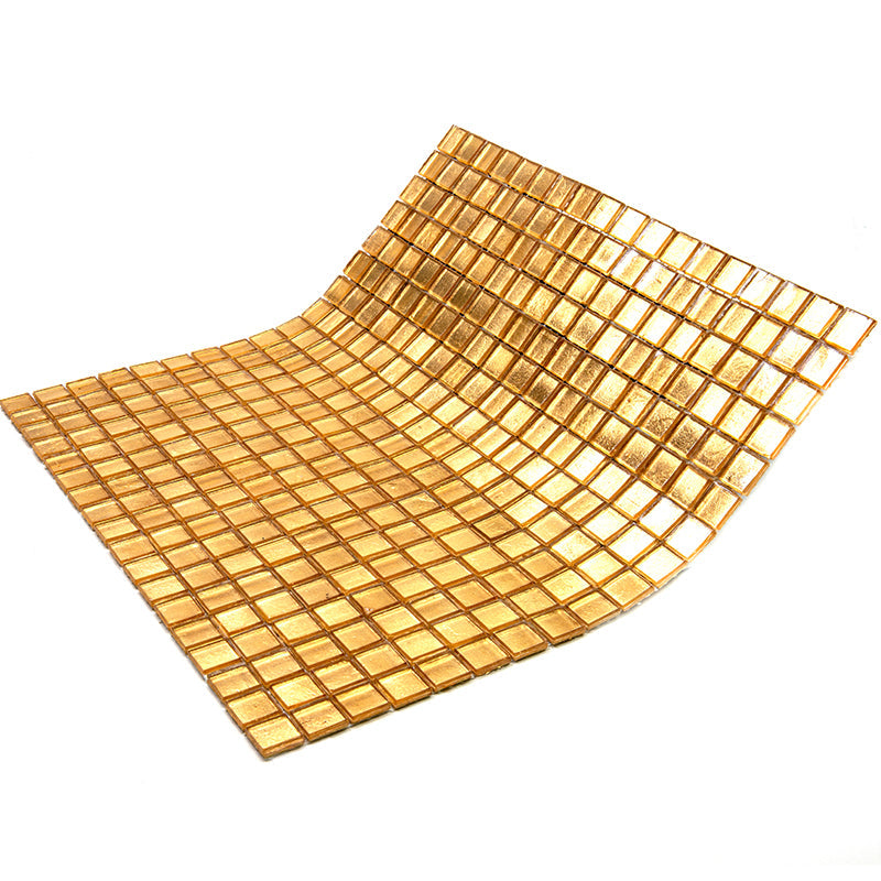 Gold Yellow 12 x 12 Glossy Glass Mosaic Tile